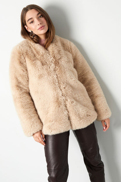 Faux fur jas