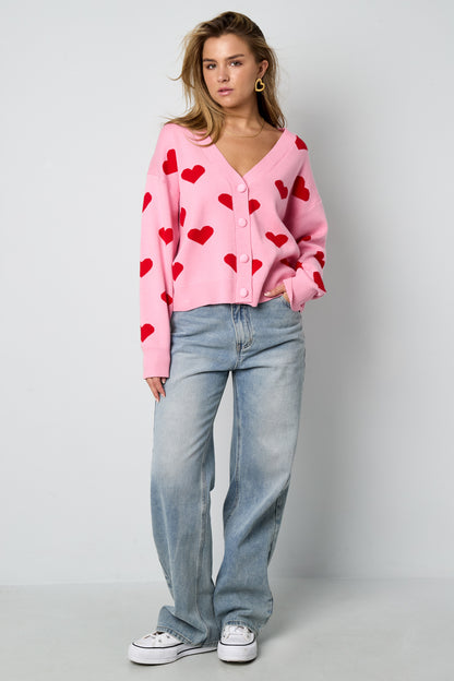 Heartbreaker vest - Roze rood