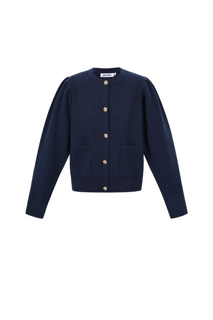 Vest met bloemen knopen