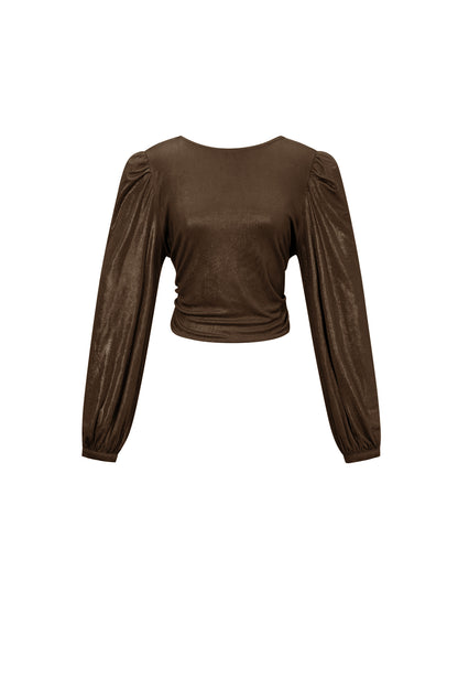 Polyestervezel (polyester) Tops met lange mouwen Effen kleur Sexy herfst/winterkleding