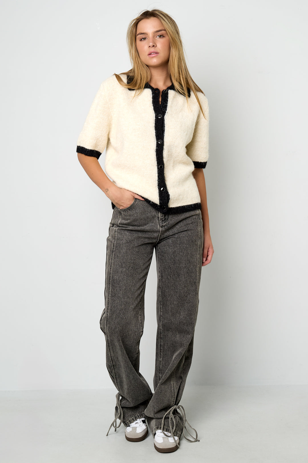 Cardigan met korte mouwen