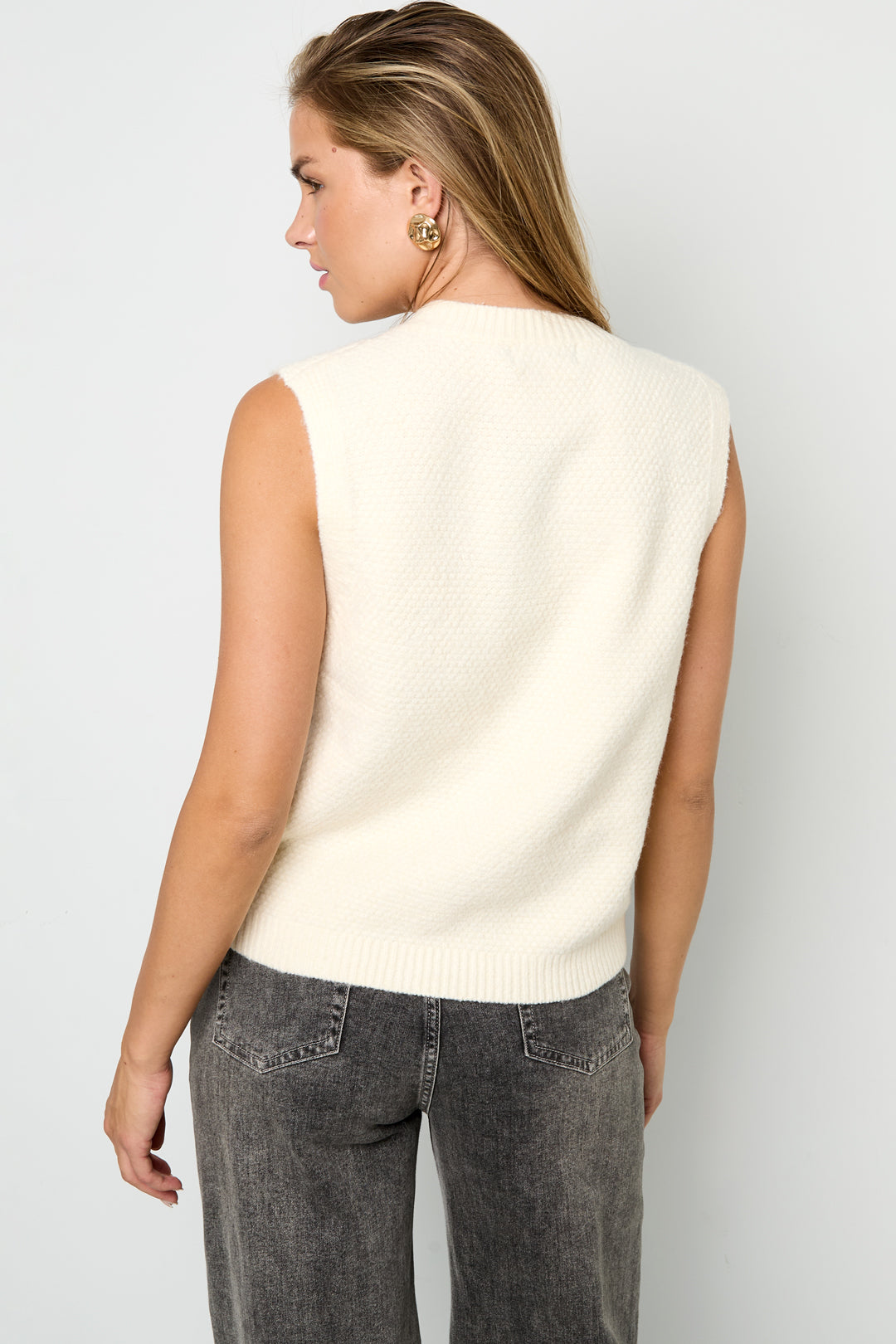 Polyestervezel (polyester) Gebreid vest Effen kleur Casual Herfst/Winterkleding